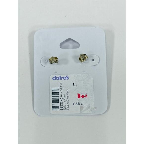 New Clarie's Gold Rhinestone Owl Earrings. WA447 - Picture 2 of 2